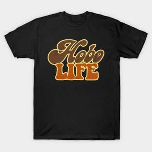 Hobo Life // Faded Thrift Style Retro Design T-Shirt